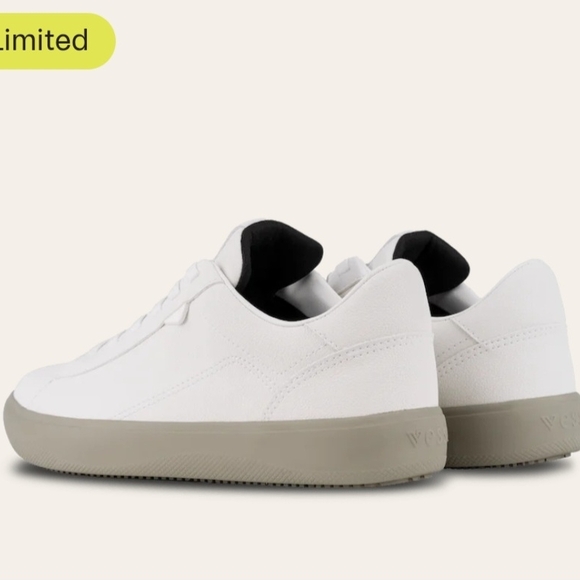 Vessi White and Gray Women's Sneakers - Picture 2 of 8